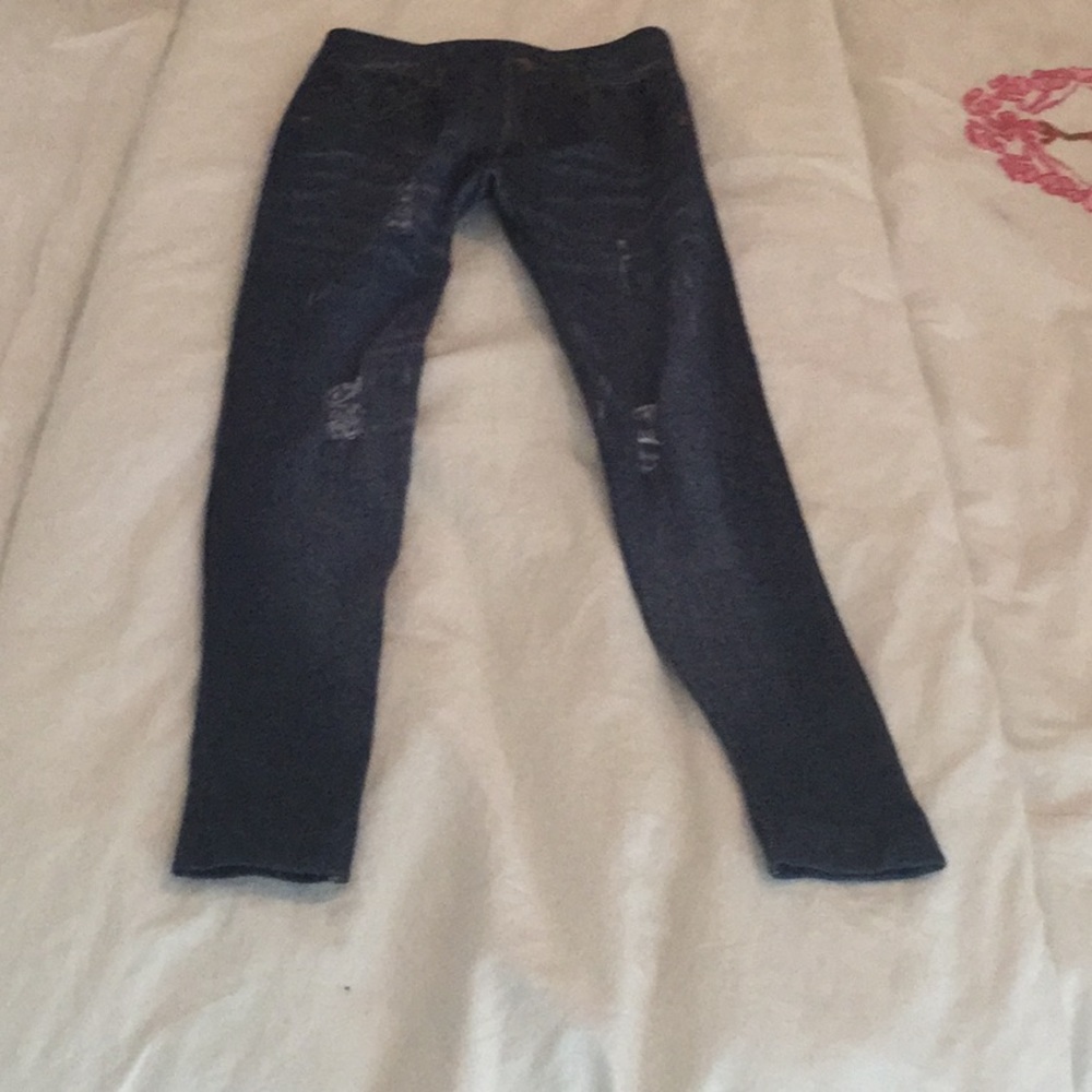 Trompe l’oiel jean jeggings.